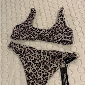 Blackbough leopard print bikini size medium